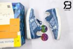 Giày Louis Vuitton Trainer Sneaker Denim Monogram Siêu Cấp