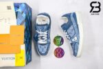 Giày Louis Vuitton Trainer Sneaker Denim Monogram Siêu Cấp