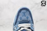 Giày Louis Vuitton Trainer Sneaker Denim Monogram Siêu Cấp