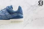 Giày Louis Vuitton Trainer Sneaker Denim Monogram Siêu Cấp