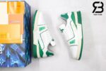 Giày Louis Vuitton Trainer Low White Green Siêu Cấp