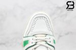 Giày Louis Vuitton Trainer Low White Green Siêu Cấp