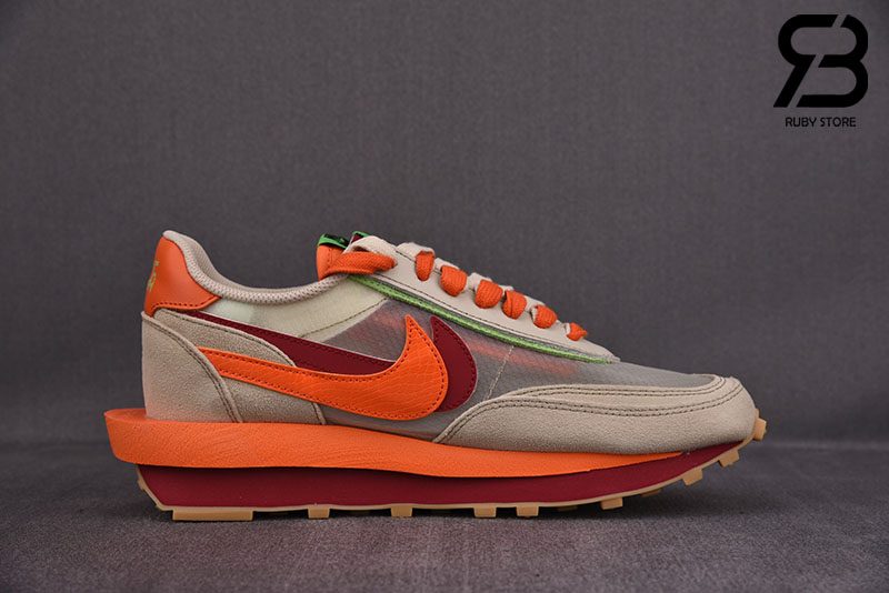 Giày Nike LDWaffle CLOT sacai Net Orange Blaze Siêu Cấp