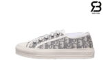 Giày Walk'N'Dior Gray Dior Oblique Embroidered Cotton Siêu Cấp