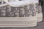 Giày Walk'N'Dior Gray Dior Oblique Embroidered Cotton Siêu Cấp