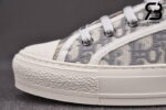 Giày Walk'N'Dior Gray Dior Oblique Embroidered Cotton Siêu Cấp
