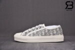 Giày Walk'N'Dior Gray Dior Oblique Embroidered Cotton Siêu Cấp