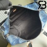 Túi Du Lịch LV Keepall Bandouliere 50 Monogram Blue Best Quality 99% Auth