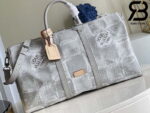 Túi Du Lịch LV Keepall Bandouliere 50 Monogram Grey Best Quality 99% Auth