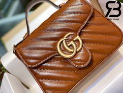Túi Gucci Marmont mini top handle bag màu nâu best quality