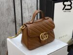 Túi Gucci Marmont mini top handle bag màu nâu nhạt best quality