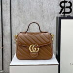 Túi Gucci Marmont mini top handle bag màu nâu nhạt best quality
