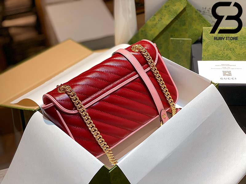 Túi Gucci GG Marmont small shoulder bag đỏ best quality