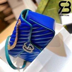 Túi Gucci GG Marmont small shoulder bag xanh best quality