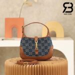 Túi Gucci Jackie 1961 Mini Shoulder Bag GG Demin Jacquard Blue Xanh 19CM Best Quality