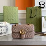 Túi Gucci Marmont Matelassé Mini Bag Hồng Bụi Best Quality