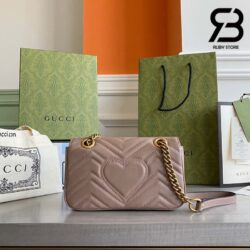 Túi Gucci Marmont Matelassé Mini Bag Hồng Bụi Best Quality