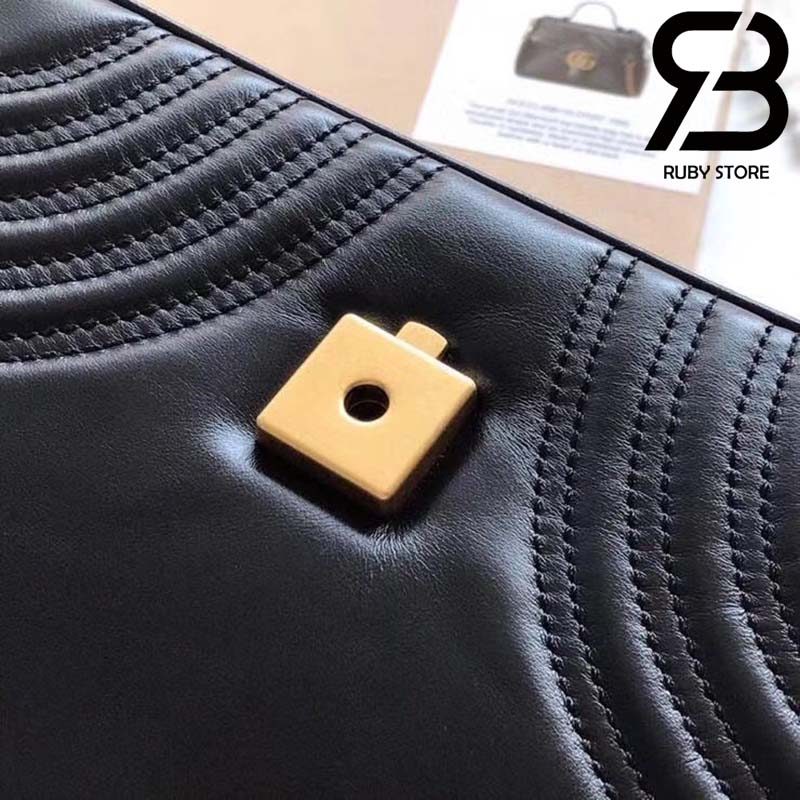 Túi Gucci Marmont small top handle bag đen best quality