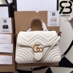 Túi Gucci Marmont small top handle bag trắng best quality