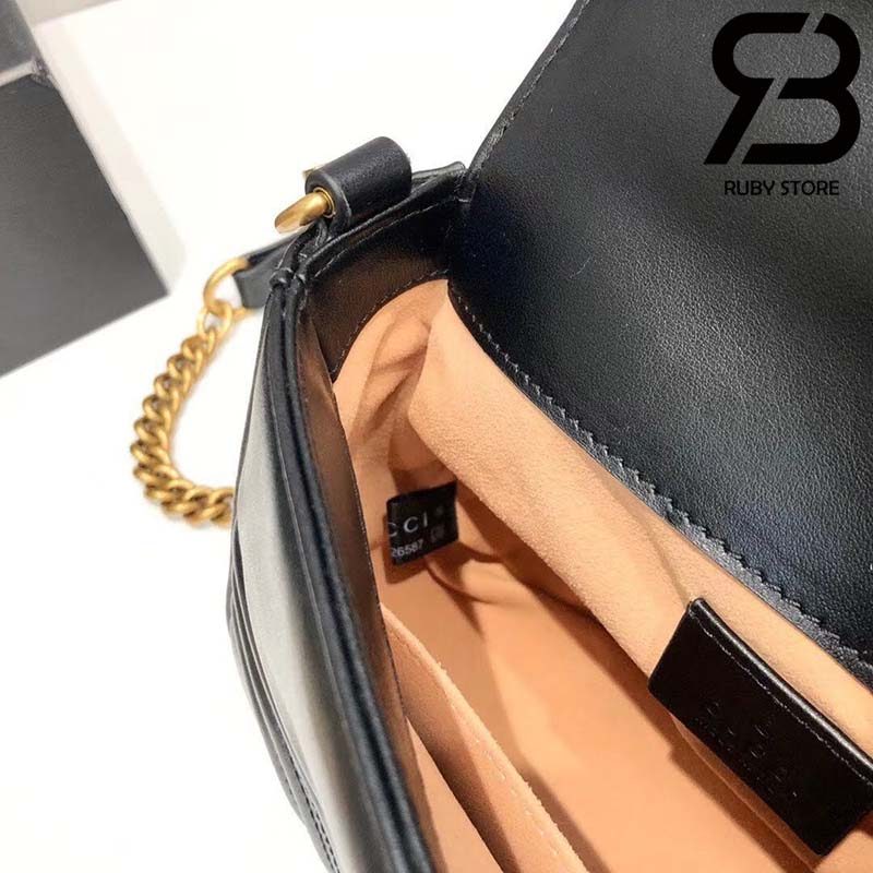 Túi Gucci Marmont mini top handle bag màu đen best quality