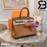 Túi Hermes Birkin Bag 30cm Nâu Khóa Vàng Best Quality 99% Auth