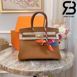 Túi Hermes Birkin Bag 30cm Nâu Khóa Vàng Best Quality 99% Auth