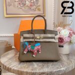Túi Hermes Birkin Bag 30cm Xám Khóa Vàng Best Quality 99% Auth