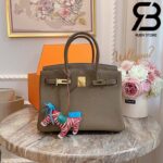 Túi Hermes Birkin Bag 30cm Xám Khóa Vàng Best Quality 99% Auth