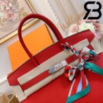 Túi Hermes Birkin Bag 30cm Đỏ Khóa Bạc Best Quality 99% Auth