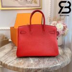 Túi Hermes Birkin Bag 30cm Đỏ Khóa Bạc Best Quality 99% Auth