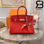 Túi Hermes Birkin Bag 30cm Đỏ Khóa Vàng Best Quality 99% Auth