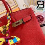 Túi Hermes Birkin Bag 30cm Đỏ Khóa Vàng Best Quality 99% Auth
