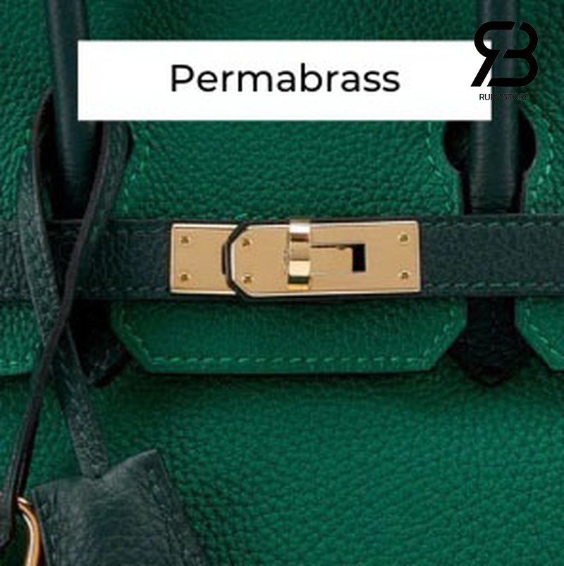 Chất liệu phần cứng Permabrass Hardware trên túi Hermes Birkin