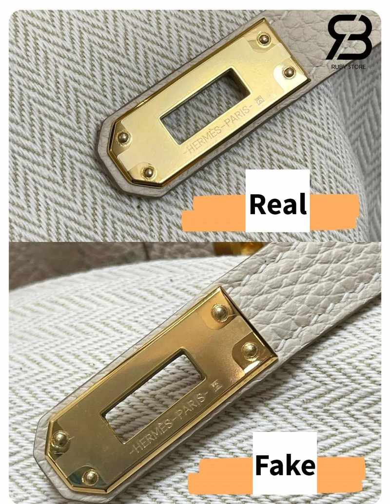 Phân biệt túi hermes birkin real với fake qua phần cứng