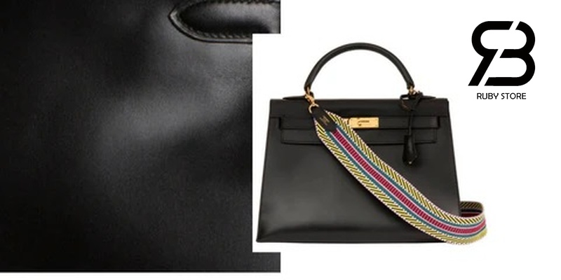 Chất liệu da box calf của túi Hermes Birkin
