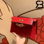 Túi Hermes Kelly Mini Bag Đỏ Da Bóng 19cm Best Quality 99% Auth