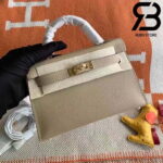 Túi Hermes Kelly Bag Grey 19cm Best Quality 99% Auth