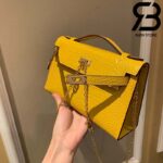 Túi Hermes Kelly Mini Bag Vàng Da Bóng 19cm Best Quality 99% Auth