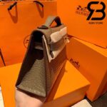 Túi Hermes Kelly Mini Bag Xám Da Bóng 19cm Best Quality 99% Auth