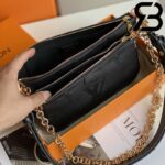 Túi LV Multi Pochette Accessoires Black Embossed Best Quality 99% Auth