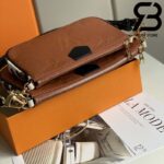 Túi LV Multi Pochette Accessoires Caramel Embossed Best Quality 99% Auth
