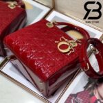Túi Medium Lady Dior Bag Đỏ Bóng Best Quality 99% Auth