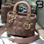 Túi Medium Lady Dior Bag Màu Hồng Best Quality 99% Auth