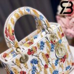 Túi Medium Dior D-Lite Hoa Vàng 24cm Best Quality 99% Auth