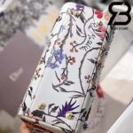 Túi Medium Dior D-Lite Trắng Hoa Hồng 24cm Best Quality 99% Auth