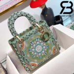 Túi Medium Dior D-Lite Xanh Matcha 24cm Best Quality 99% Auth