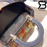 Túi Medium Dior D-Lite Xanh Navy 24cm Best Quality 99% Auth