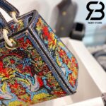 Túi Medium Dior D-Lite Xanh Navy 24cm Best Quality 99% Auth