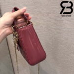 Túi Lady Dior Violet Pink 17cm Best Quality 99% Auth
