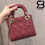 Túi Lady Dior Violet Pink 17cm Best Quality 99% Auth